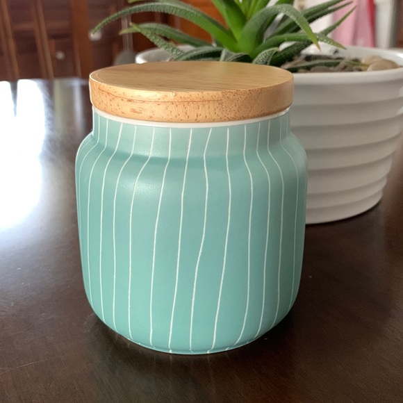 Anthropologie Other - Anthropologie Turquoise Storage Jar